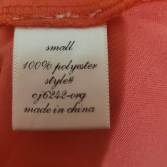 Alya Francesca's Womens Dress Coral Lattice High Low NWT Size S Small Spring - Picture 8 of 9